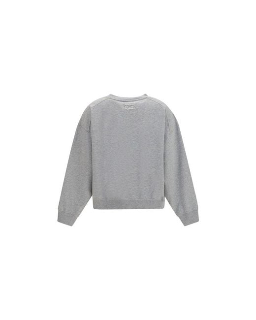 Ganni Gray Cotton Sweatshirt
