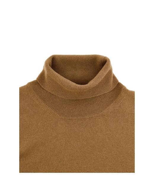 Gran Sasso Brown Wool Turtleneck for men