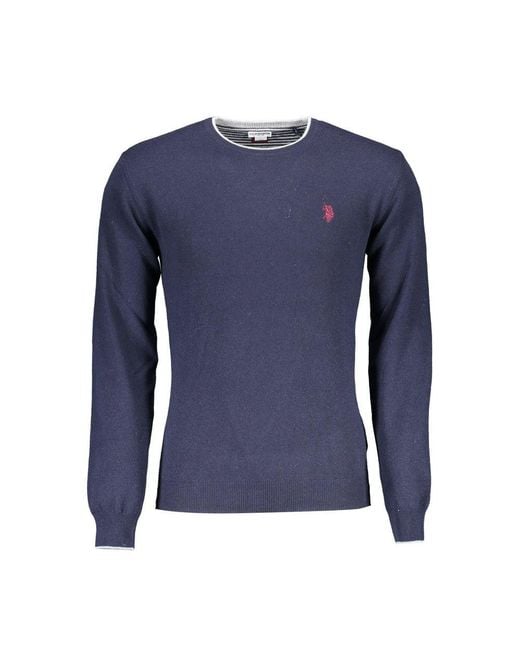 U.S. POLO ASSN. Blue Wool Men's Sweater for men