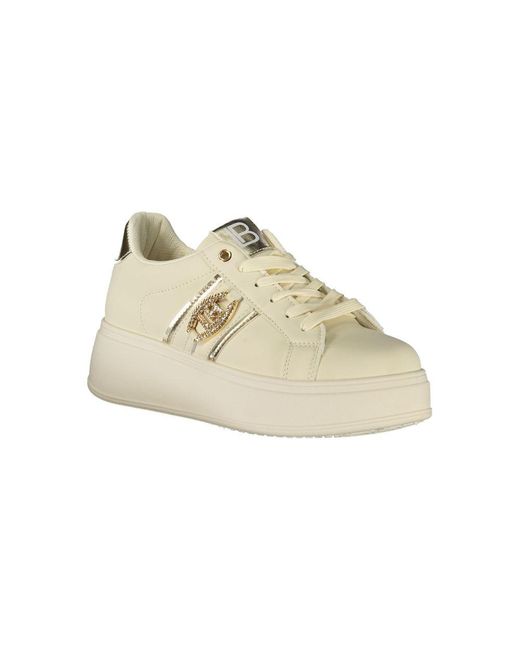 Laura Biagiotti Natural Beige Polyurethane Sneaker