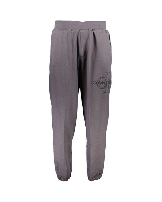 Calvin Klein Gray Grigio Cotton Men's Sweatpant for men