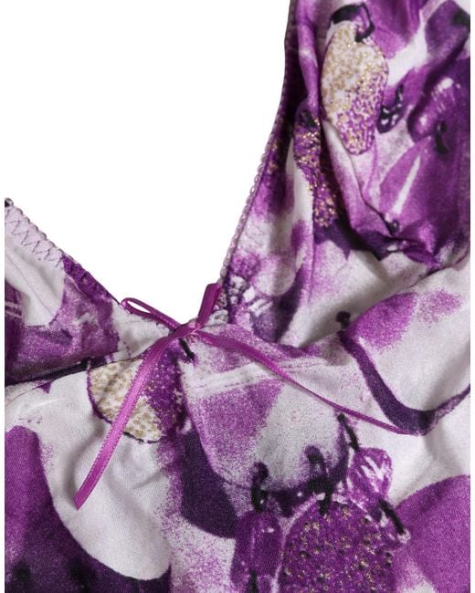 Roberto Cavalli Purple Multicolor Patterned Halter Neck Underwear