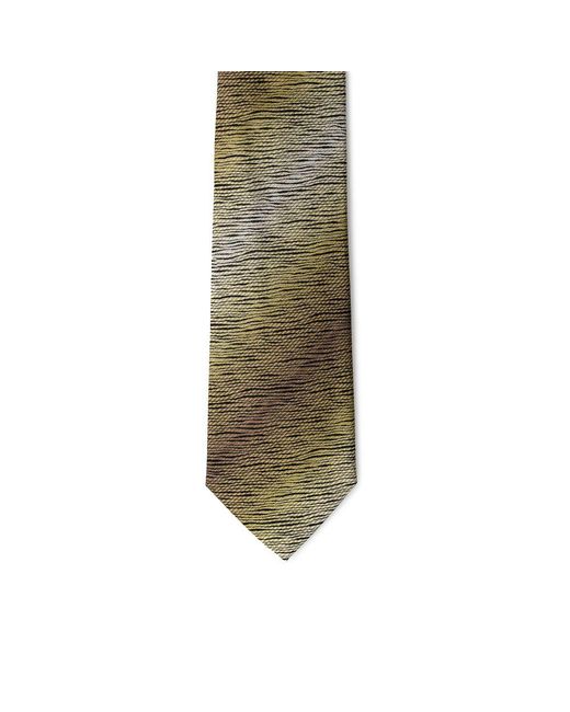 Emporio Armani Green Multicolor Silk Ties & Bowty for men