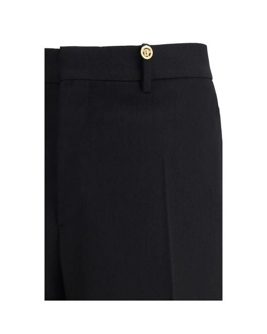 Versace Black Fleece Wool Dress Pants for men