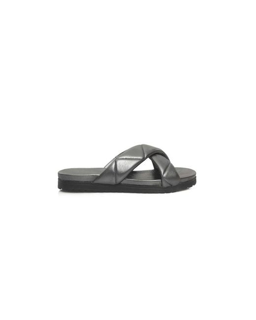 Cerruti 1881 Gray Lambskin Sandal
