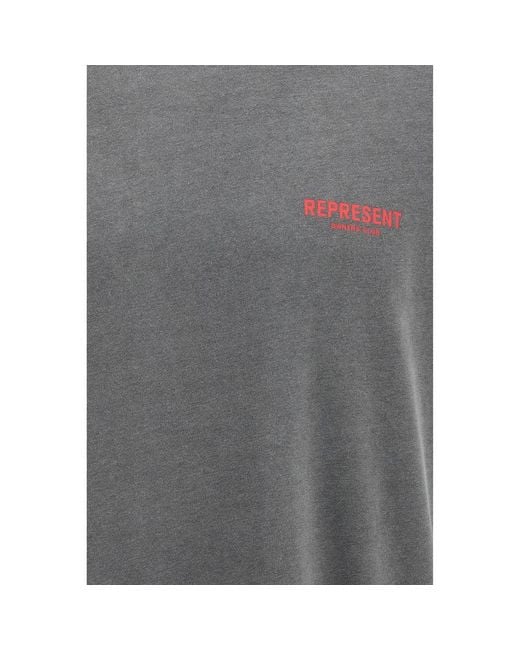 Represent Gray Cotton T for men