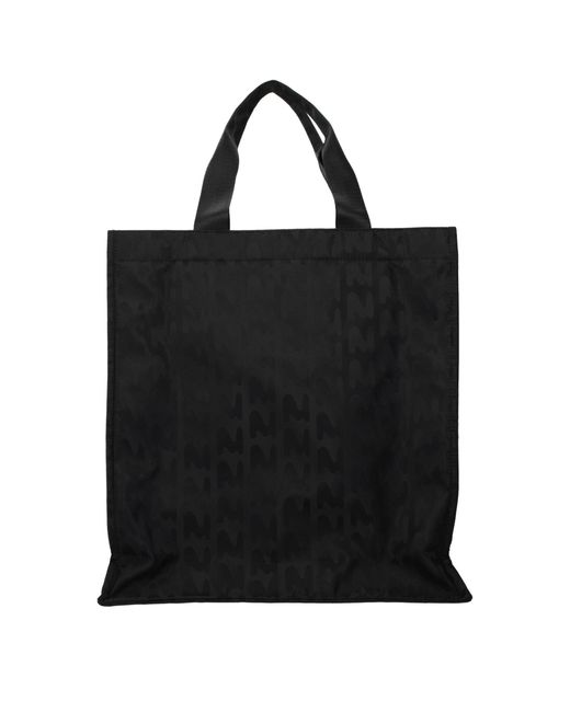 MSGM Black Fabric Handbag for men