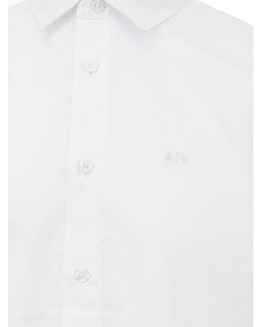 Armani Exchange White Cotton Shirt for men