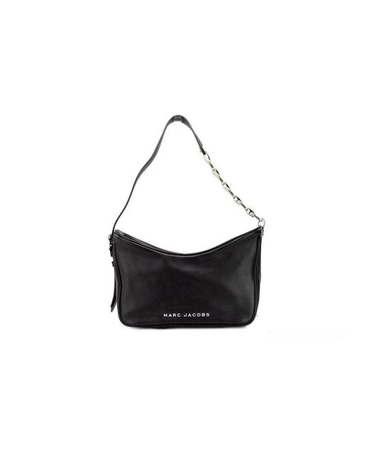 Marc Jacobs Tempo Small Black Smooth Leather Hobo Convertible Shoulder Bag Purse
