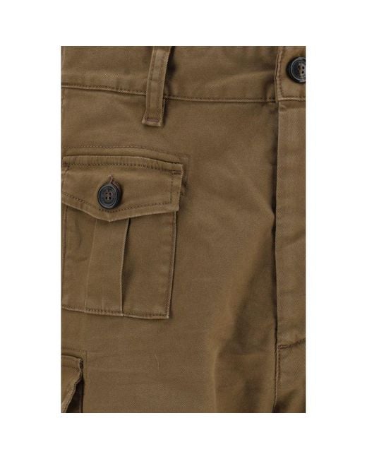DSquared² Green Brown Cotton Bermuda Shorts for men