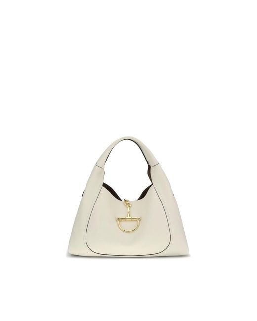 Gucci Natural White Calf Leather Bos Taurus Shoulder Bag