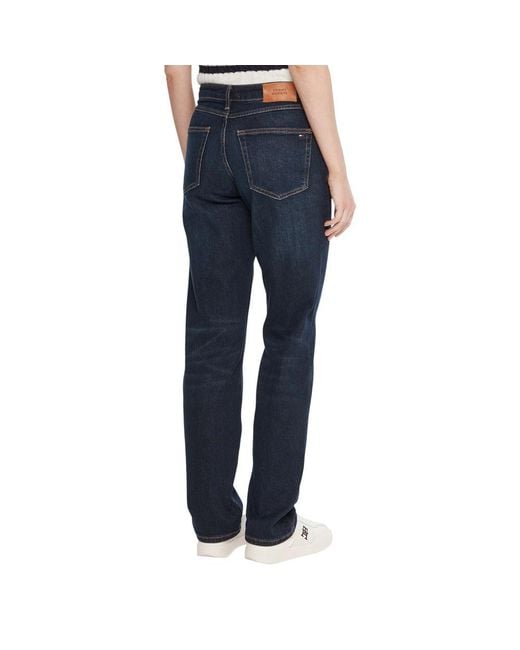 Tommy Hilfiger Blue Recycled Cotton Mom Jeans