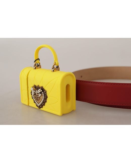 Dolce & Gabbana Black Elegant Leather Engraved Buckle Belt