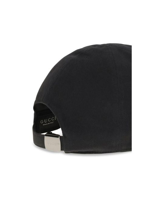 Gucci Black Cotton Cap (baseball Hat) for men
