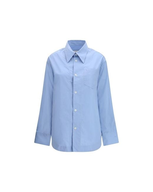 AMI Blue Cotton Dress Shirt