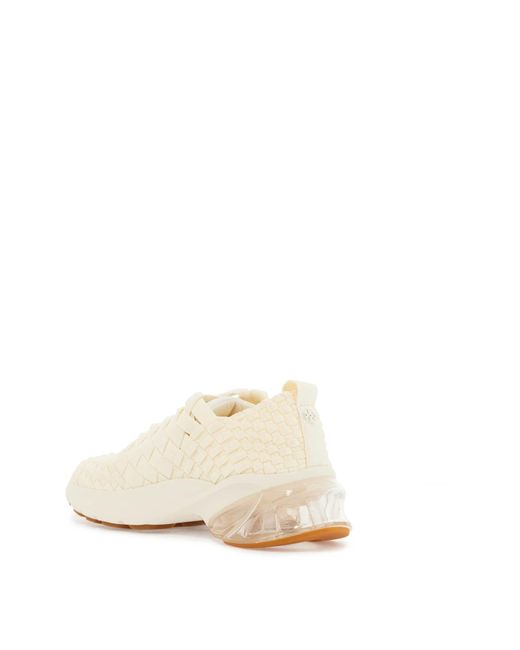 Tory Burch Yellow Good Luck Woven Trainer Shoes, Leather/Rubber
