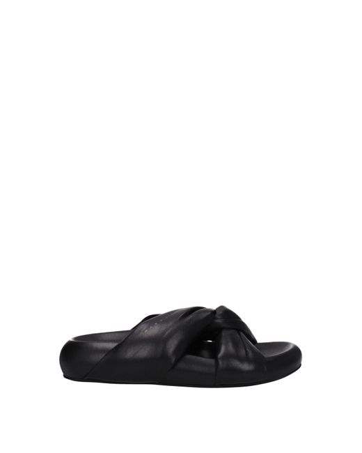 Marni Black Leather Slipper