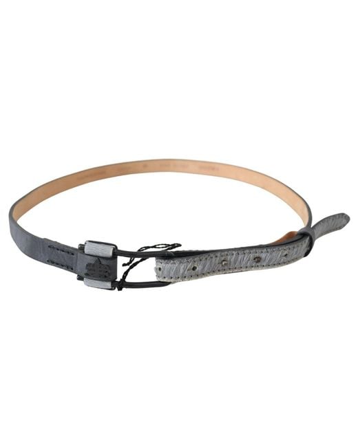 Ermanno Scervino Black Elegant Braided Leather Belt
