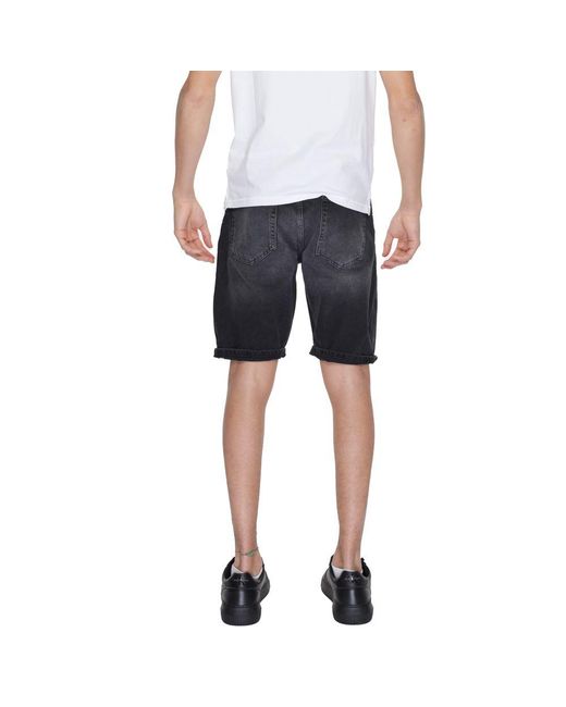 Antony Morato Blue Cotton Short for men