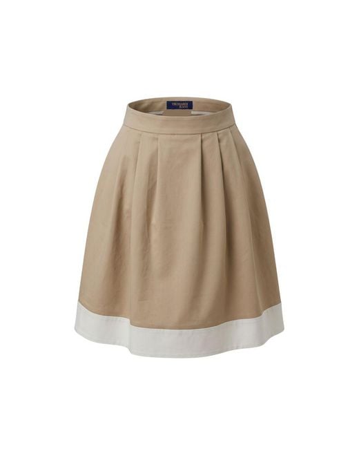 Trussardi Natural Beige Cotton Skirt
