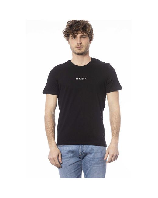 Ungaro Sport Black Cotton T-Shirt for men