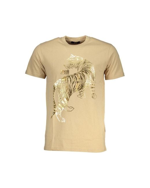 Roberto Cavalli Natural Cotton T-Shirt for men