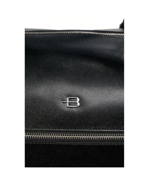 Baldinini Black Leather Di Calfskin Luggage And Travel for men