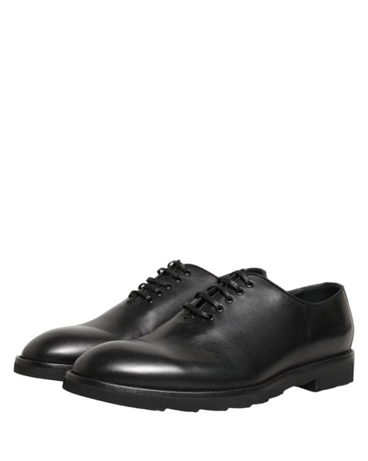 Dolce & Gabbana Black Leather Men Oxford Dress Formal Shoes for men