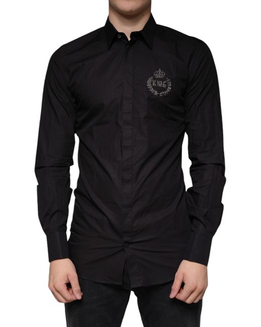 Chemise Dolce Gabbana édition Limitée Crown King - Taille 16 - Blanc Motifs Papillon
