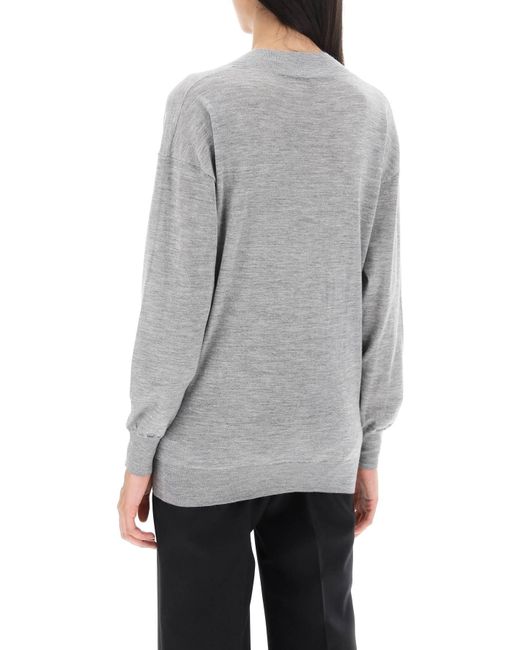 Tom Ford Gray Sweater In Cashmere And Silk
