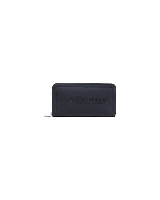 Love Moschino Blue Black Polyethylene Wallet