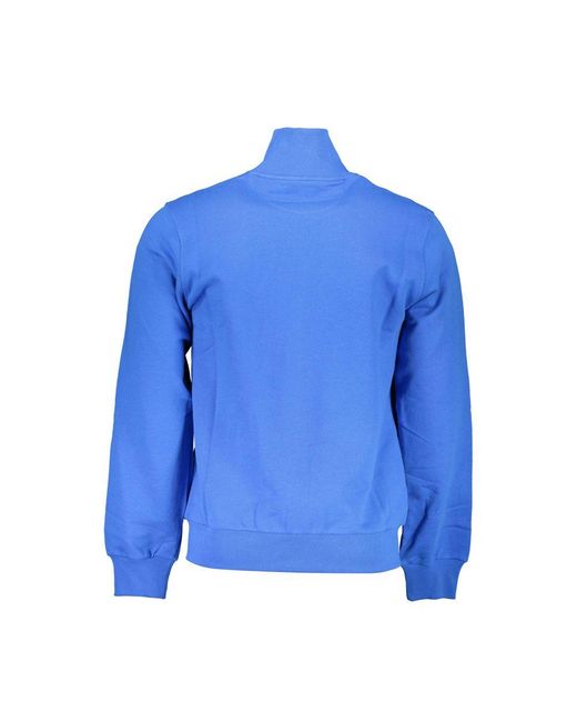 La Martina Blue Cotton Sweater for men