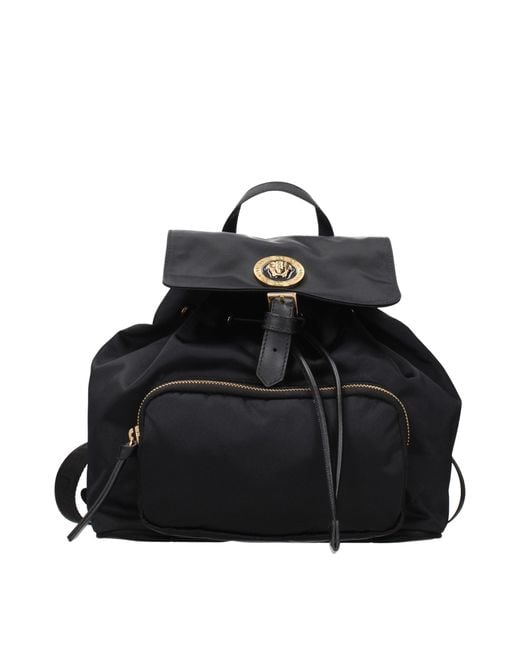Versace Black Fabric Backpack