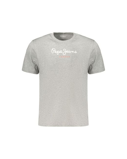 Pepe Jeans Gray Cotton Men's T for men
