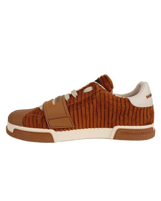 Dolce Gabbana Sneaker Bassa Velluto in Brown for Men Lyst UK