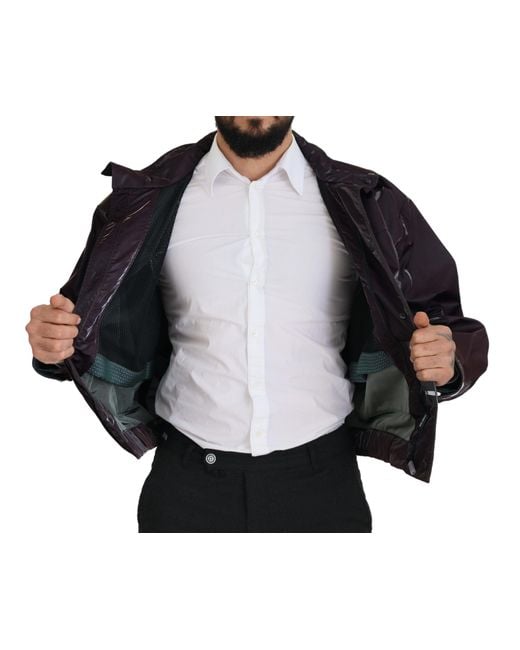 Dolce & Gabbana Blue Elegant Biker Jacket for men