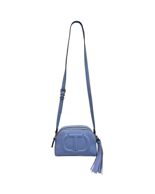 Twinset Blue Pu Crossbody