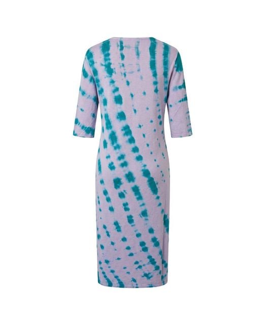 Malo Blue Purple Cotton Dress