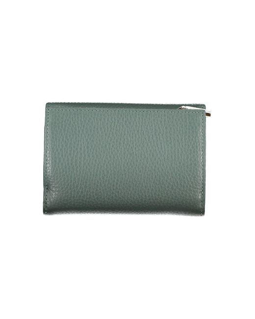 Coccinelle Green Elegant Leather Wallet With Multiple Compartments