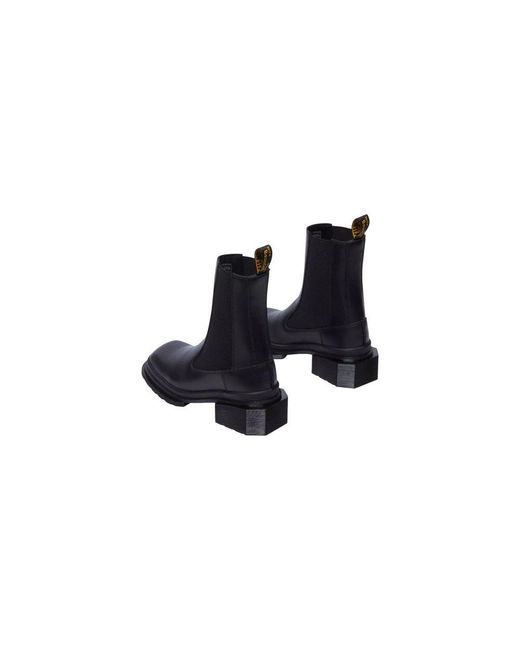 Dr. Martens Blue Black Leather Ankle Boots