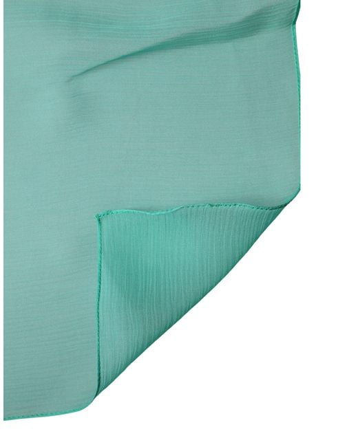 Dolce & Gabbana Green Light Silk Neck Wrap Foulard 131Cm X 126.5Cm Scarf