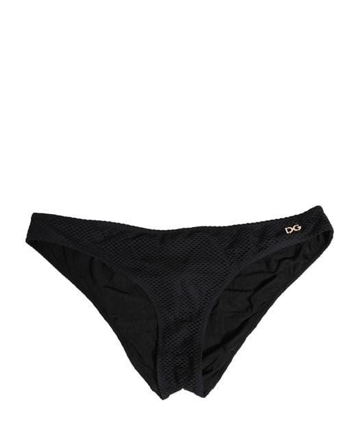Dolce & Gabbana Black Nylon Dg Logo Plaque Regular Brief Underwear Elastane Clothing