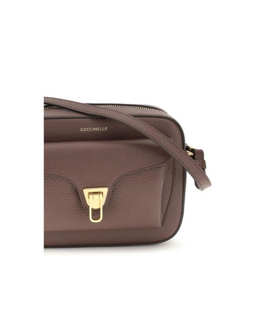 Coccinelle Brown Calf Leather Bos Taurus Shoulder Bag