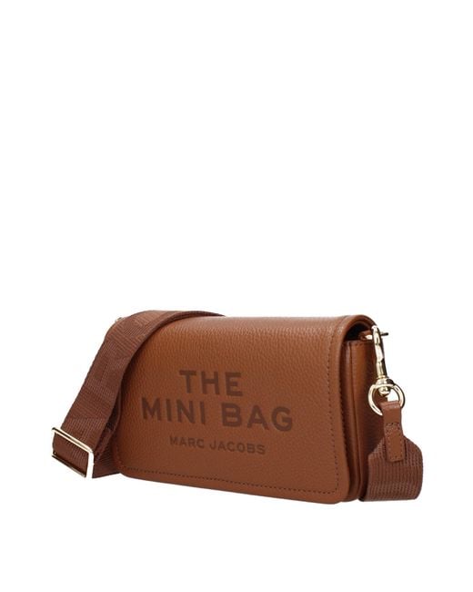 Marc Jacobs Brown Borse A Tracolla The Mini Bag Donna Pelle Marrone/Olio Di Argan