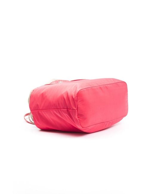Byblos Pink Elegant Fabric And Patent Shopper Tote