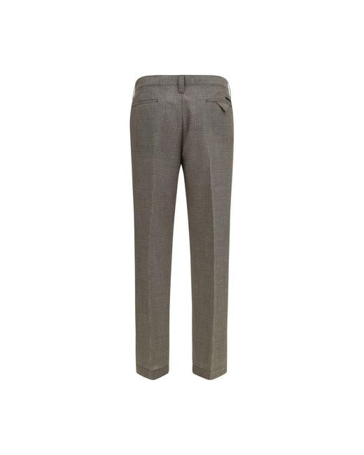 Prada Gray Brown Wool Oves Aries Pants for men
