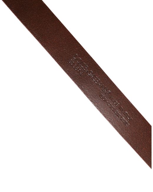 Dolce & Gabbana Red Leather Gold Tone Metal Buckle Men Belt for men