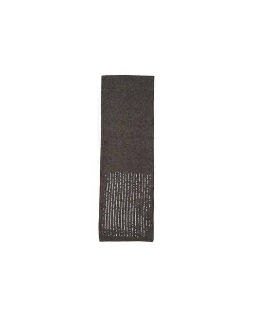 Pieces Gray Bicolor Recycled Polyester Scarf
