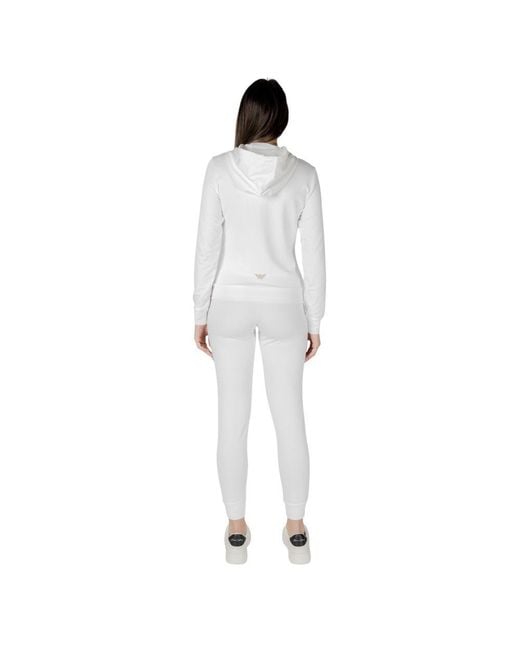 EA7 White Cream Polyester Tracksuit