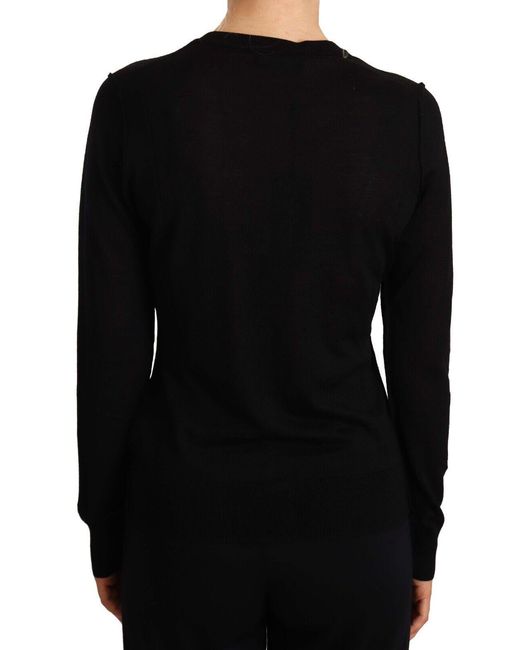 Dolce & Gabbana Black Elegant Cashmere Cardigan